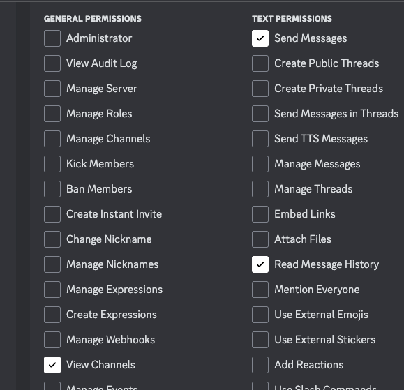 bot permissions Photo